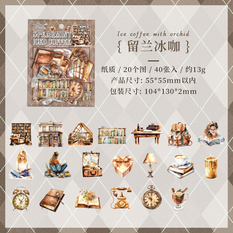 40pcs bookstore sticker pack (MLS25050603)