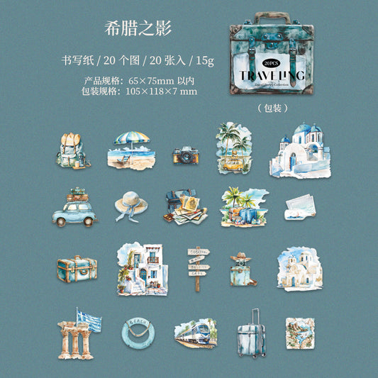 20pcs traveling sticker pack (MLS25060405)