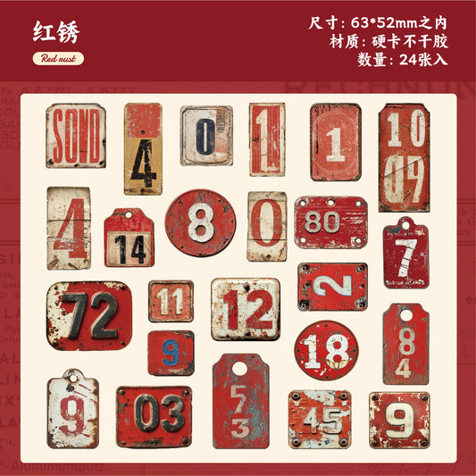 24pcs vintage label sticker pack (MLS25060602)