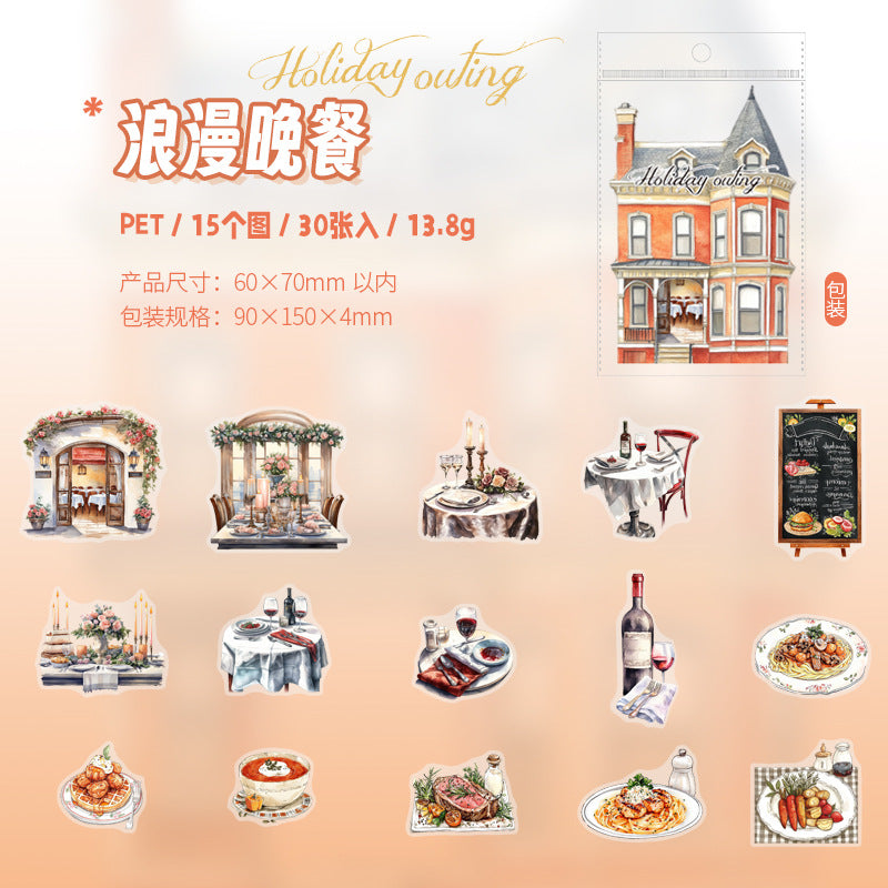30pcs holiday sticker pack (MLS25050501)