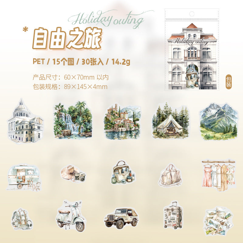 30pcs holiday sticker pack (MLS25050501)