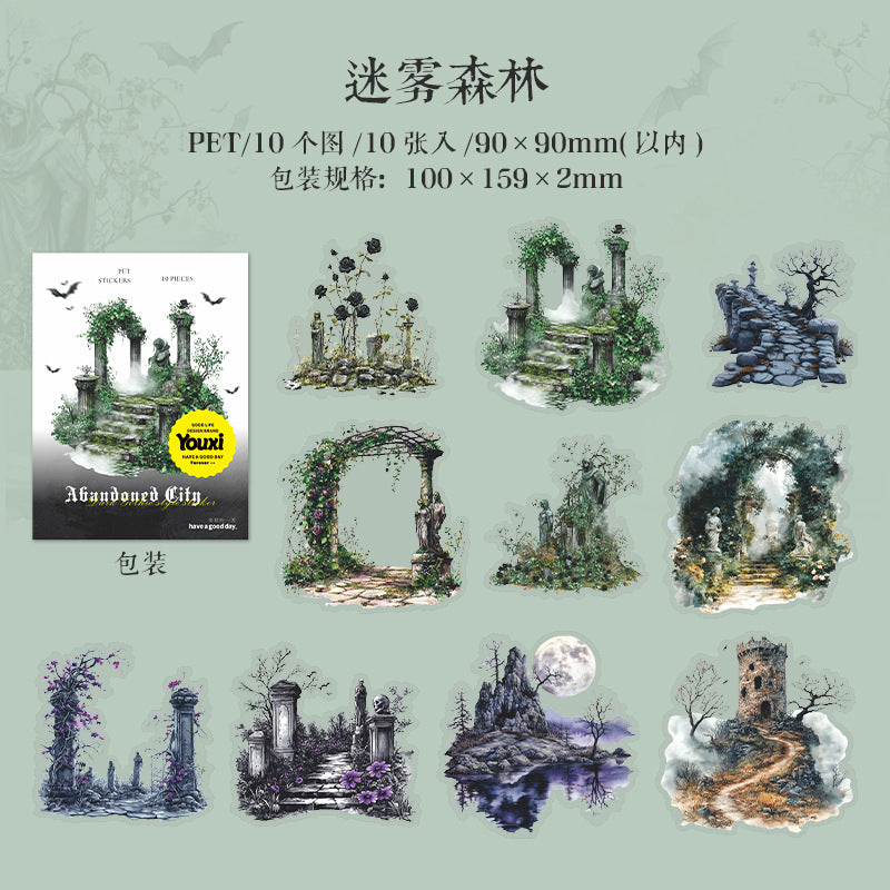 10pcs gothic sticker pack (MLS25050512)