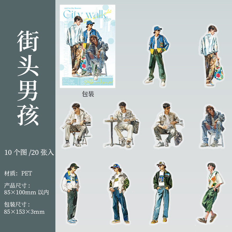 20pcs character sticker pack (MLS25051204)