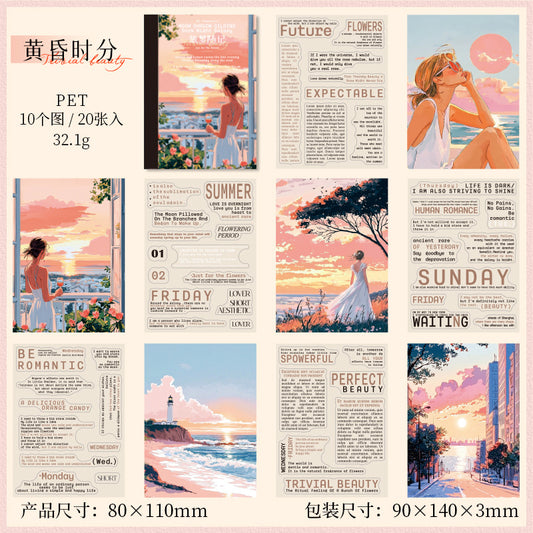 20pcs travel dream PET- sticker book (MLTZB25061704)