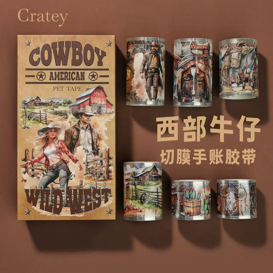 6pcs cowboy pre-cut PET-tape (MLT25051501)