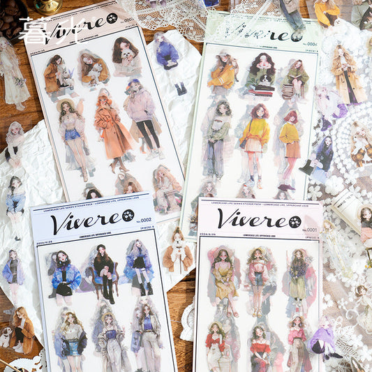 JULY 6pcs girl sticker pack (MLs072807)