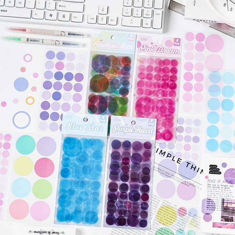 6pcs dot sticker pack (MLS25041902)