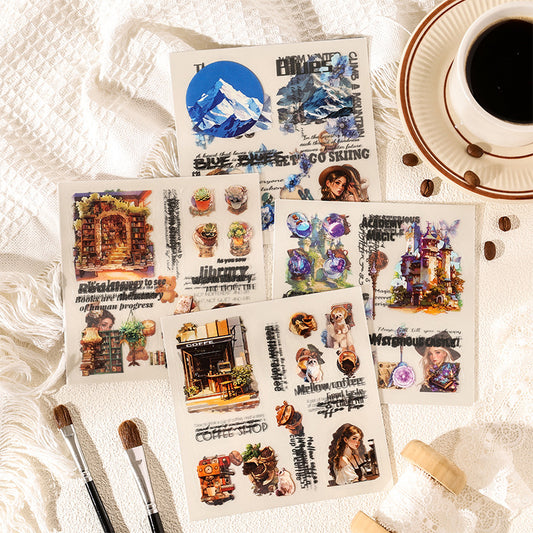 8pcs nature PET-sticker pack (MLS25051102)