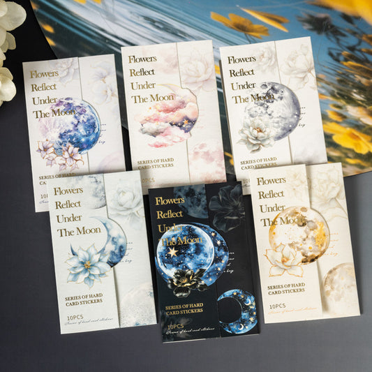 10pcs moon cloud sticker pack (MLS25051202)