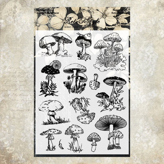 1pc clear mushroom stamp (MLZ25051401)