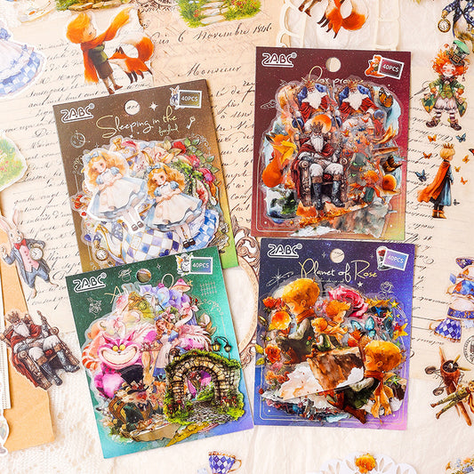 40pcs Alice and Prince PET-sticker pack (MLS25062807)