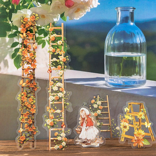 10pcs flower ladder sticker pack (MLS25050506)