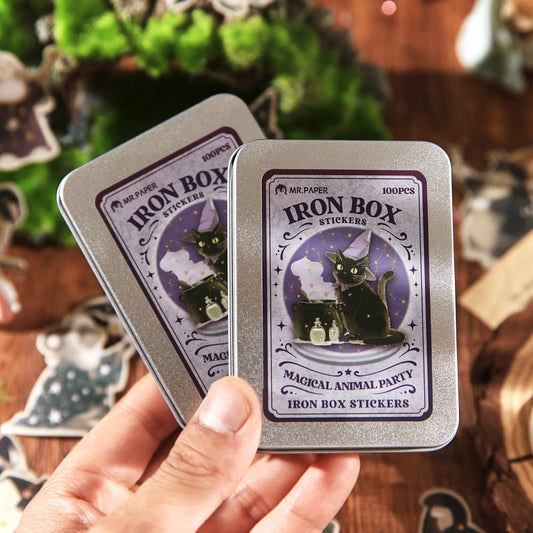100pcs animal sticker tin box (MLS25060401)