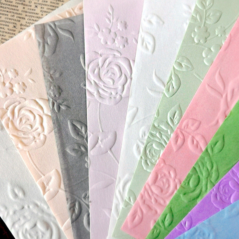 10pcs light rose embossed  paper pack (MLP25041101)