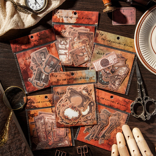 16pcs vintage sticker pack (MLS25051104)
