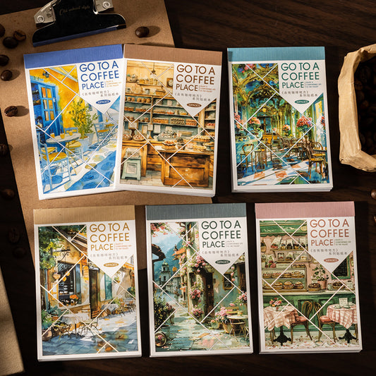 30sheets coffee sticker book (MLTZB25051903)