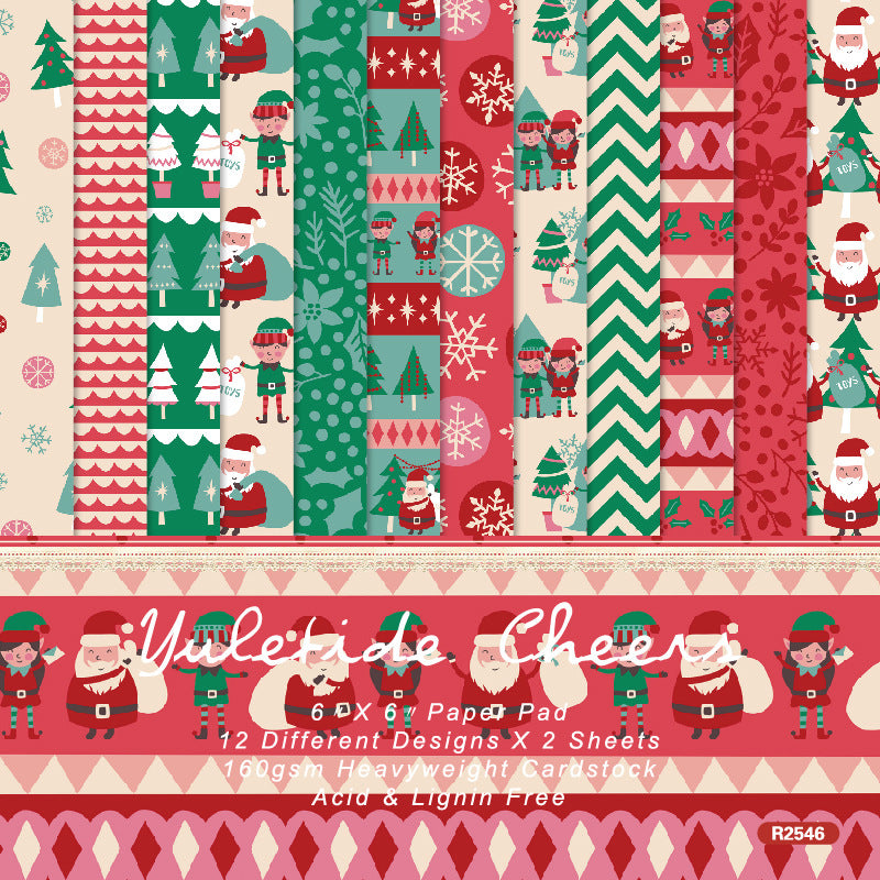 24pcs 6^6in x-mas paper pack (MLP25060704)