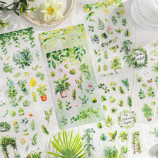 NOV 6pcs plant flower sticker pack（MLs112103）