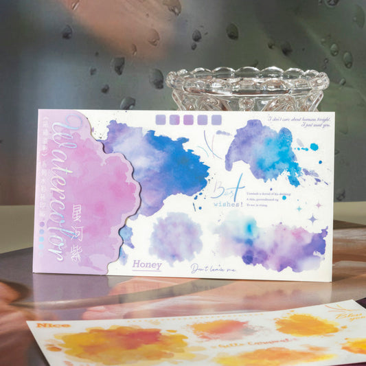 AUG 2pcs transfer sticker pack Watercolor (MLs080604)