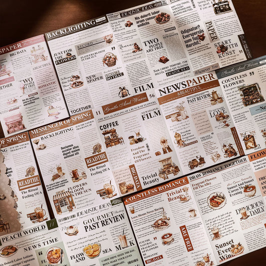 2pcs food newspaper sticker pack (MLS25041505)