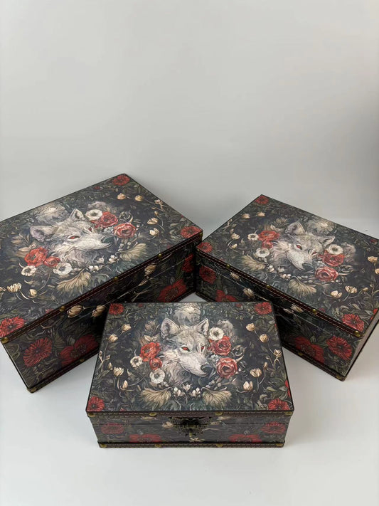 A7-Wolf Wooden Box(arrive within 7 days)