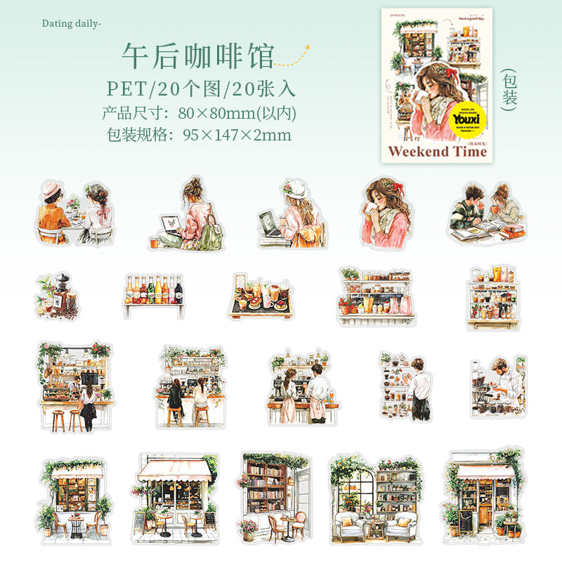 20pcs weekend time sticker pack (MLS25052409)