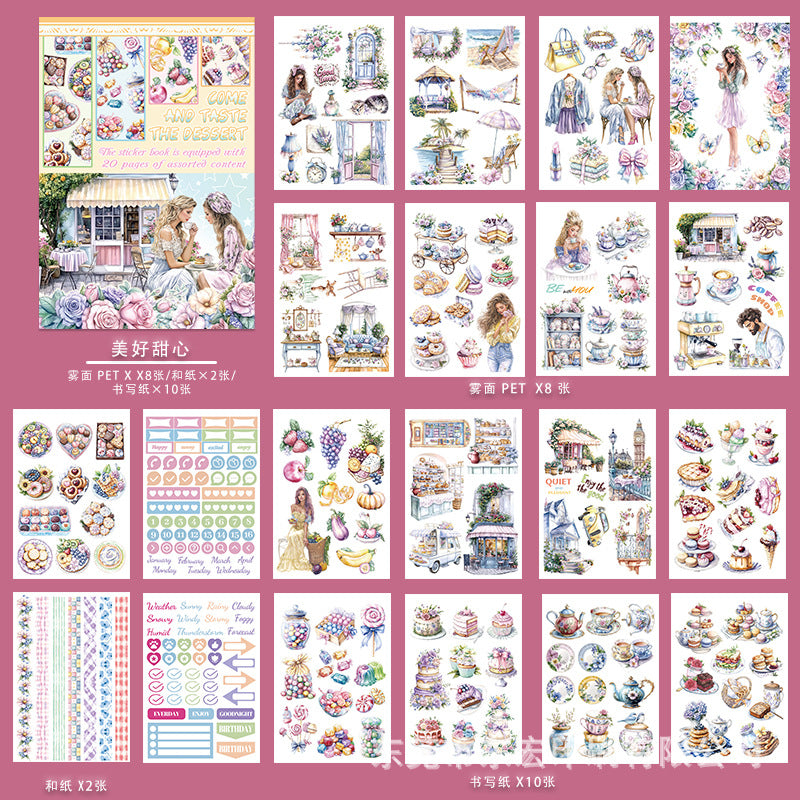 20sheets CHARACTER pre-cut sticker book (MLTZB25052414)