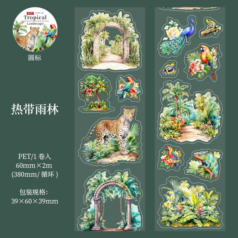 1 roll tropical landscape PET-tape (MLT25062802)