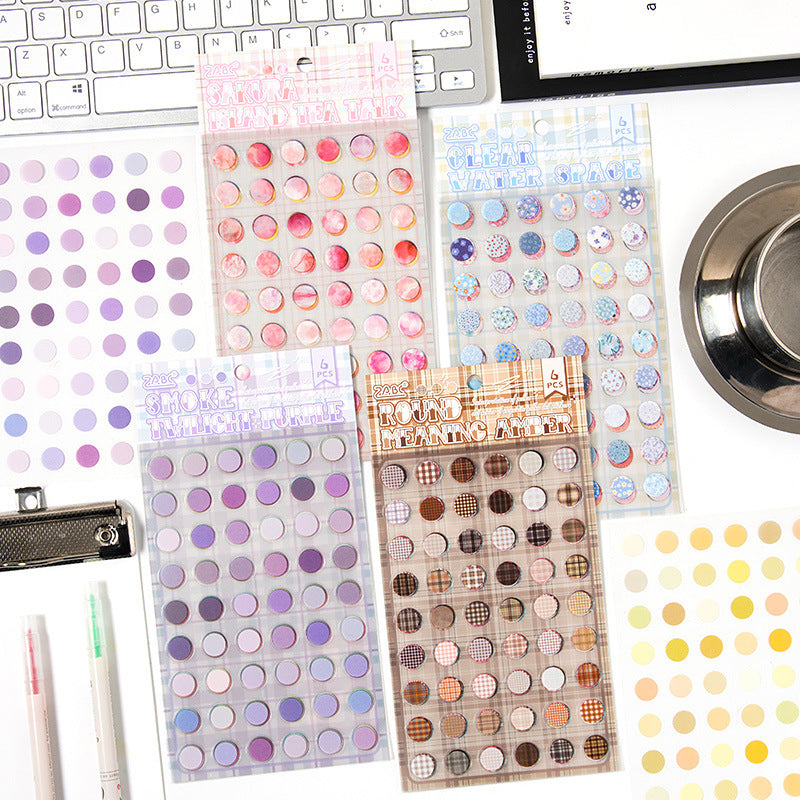 6pcs dot sticker pack (MLS25042709)