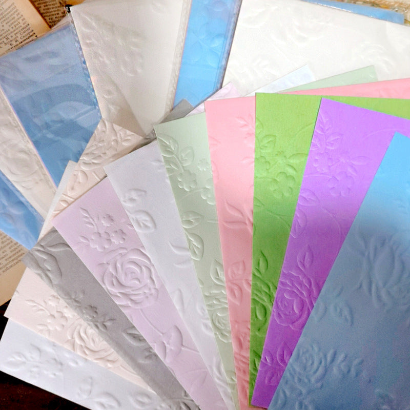 10pcs light rose embossed  paper pack (MLP25041101)