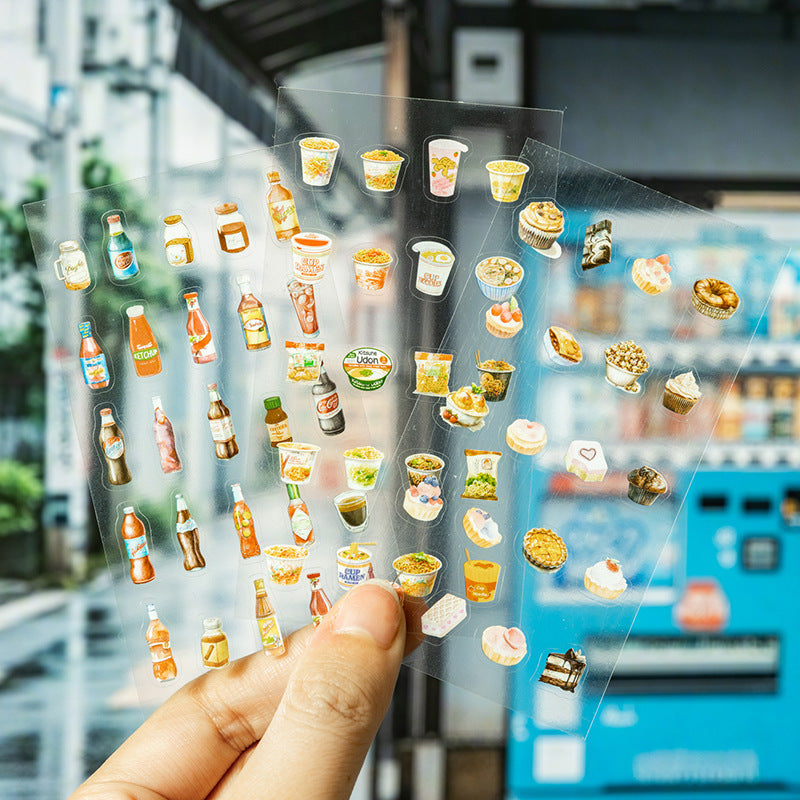 4pcs food pre-cut sticker pack (MLS25050606)