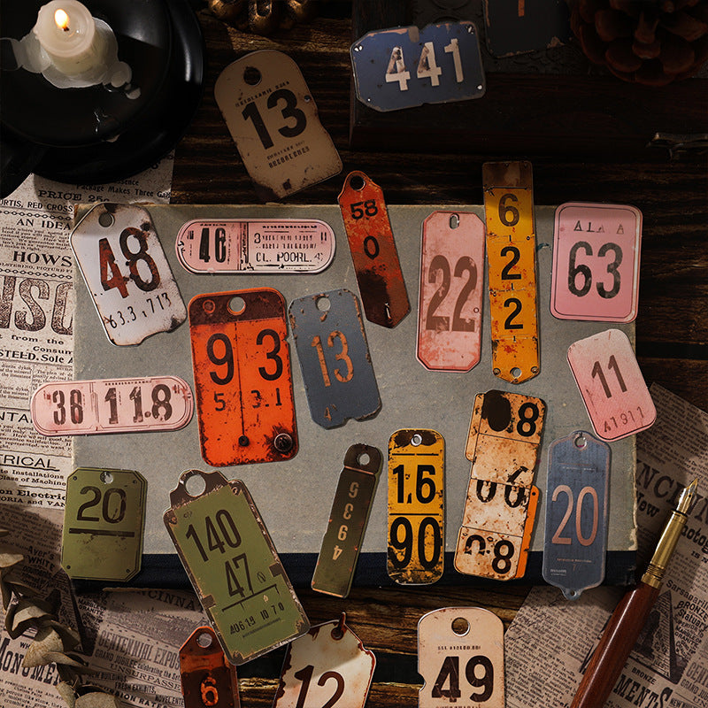 25pcs vintage card sticker pack (MLS25041506)