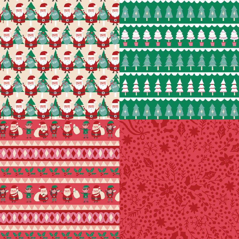 24pcs 6^6in x-mas paper pack (MLP25060704)