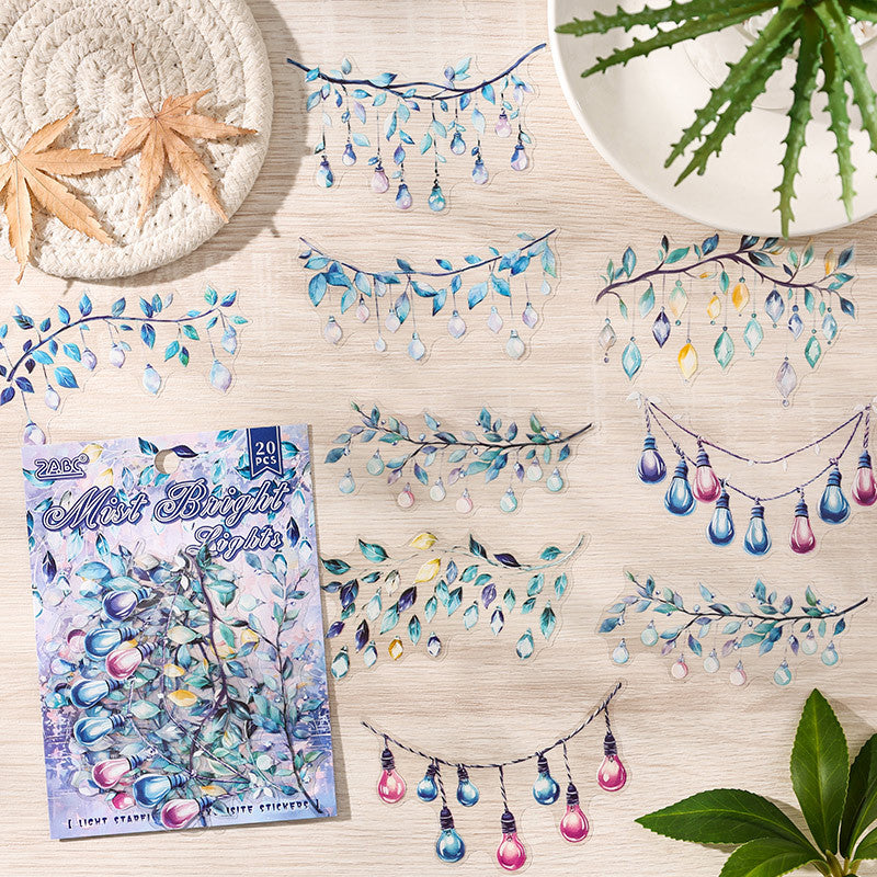 20pcs flow light falling sticker pack (MLS25052404)