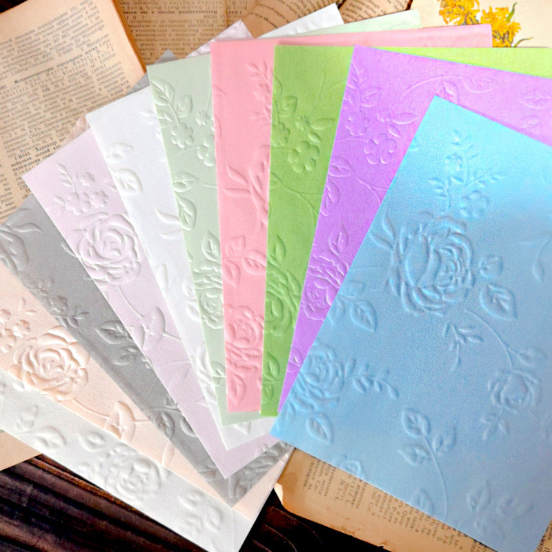 10pcs light rose embossed  paper pack (MLP25041101)