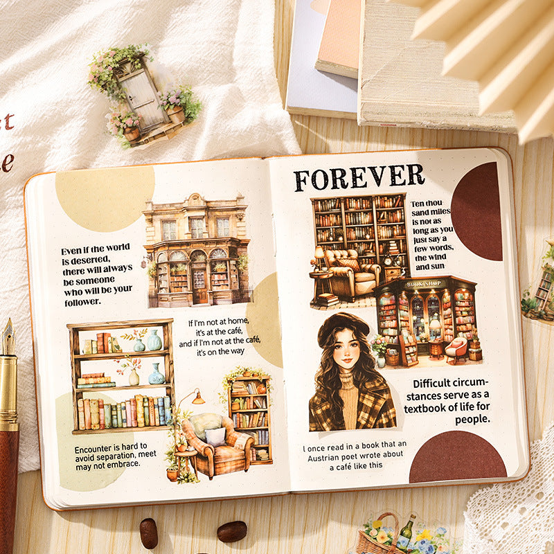40pcs bookstore sticker pack (MLS25050603)