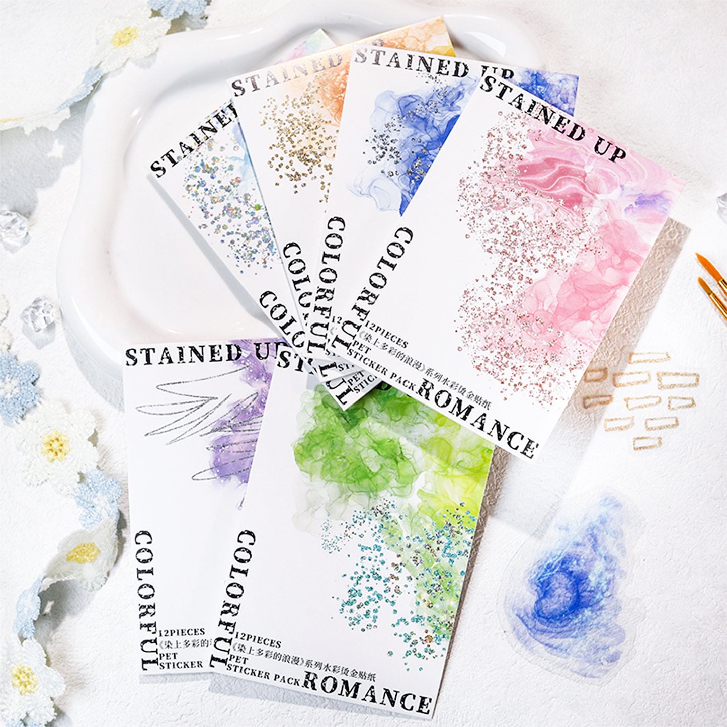 12pcs color sticker pack (MLS25040807)