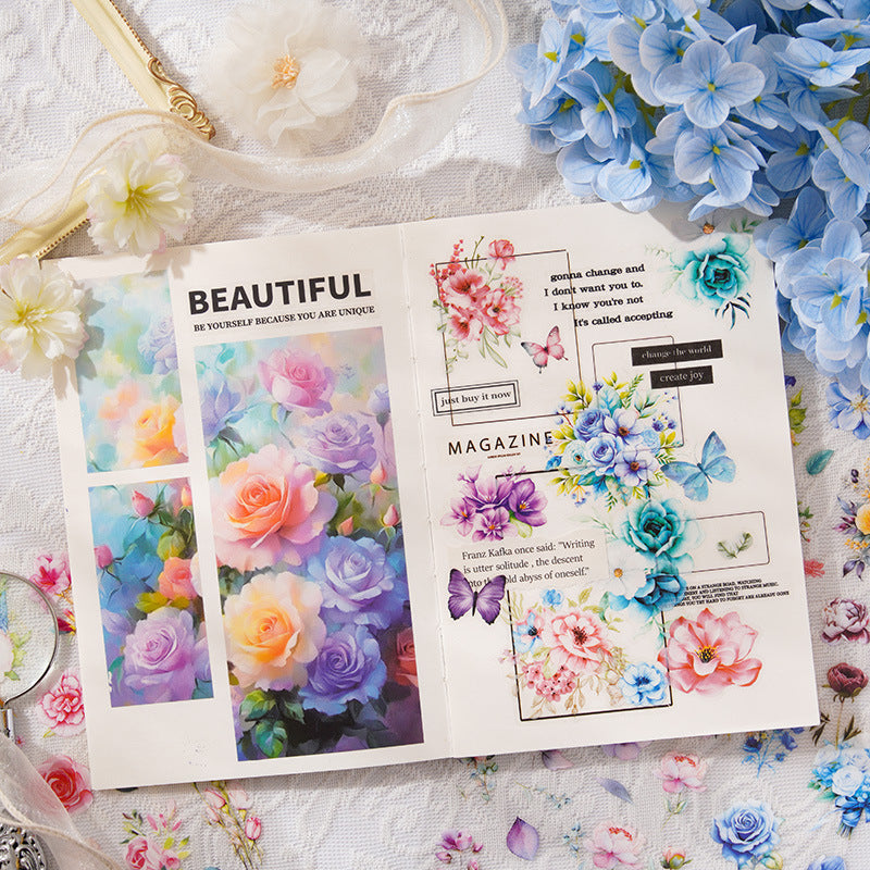 20sheets flower Pre-cut sticker book (MLS25051402)