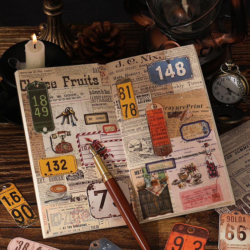 25pcs vintage card sticker pack (MLS25041506)