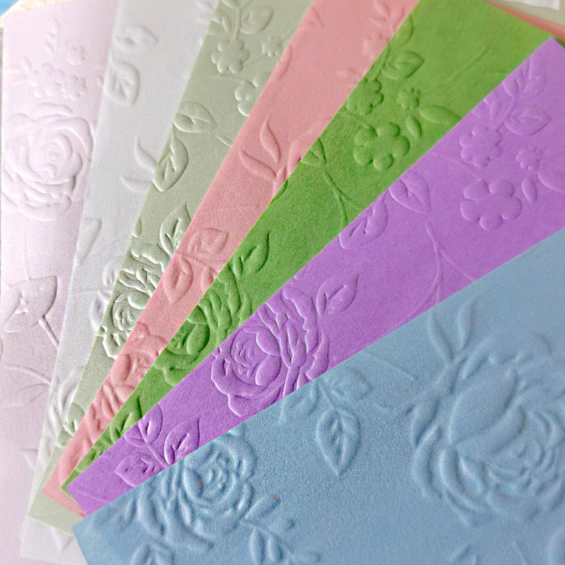 10pcs light rose embossed  paper pack (MLP25041101)