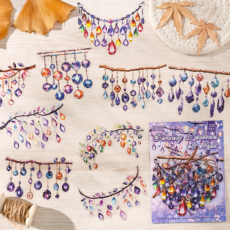 20pcs flow light falling sticker pack (MLS25052404)