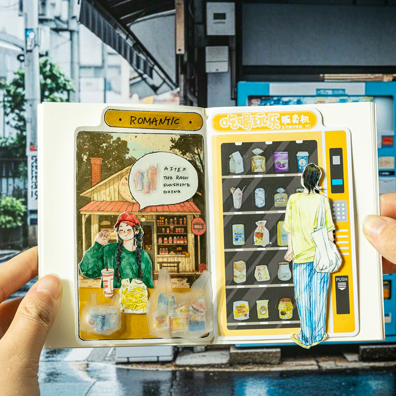 4pcs food pre-cut sticker pack (MLS25050606)