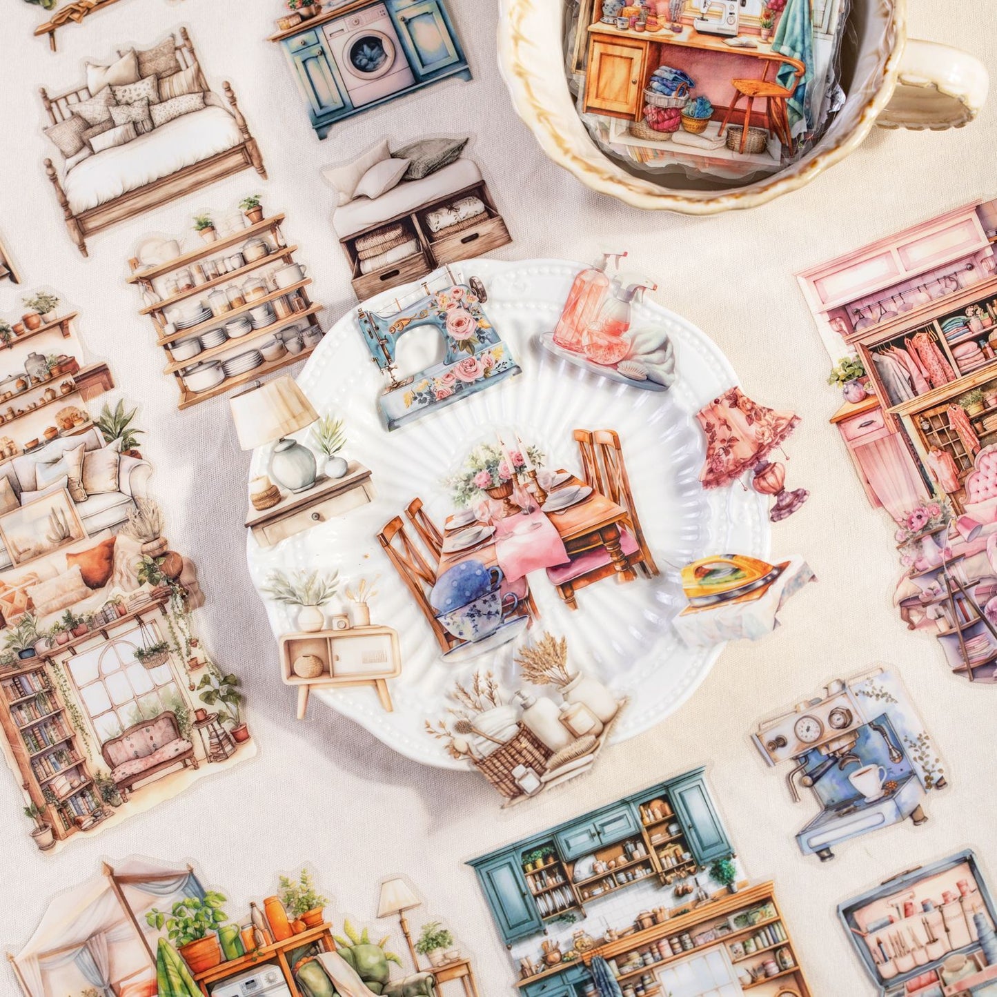 10pcs home diary sticker pack (MLS25062706)