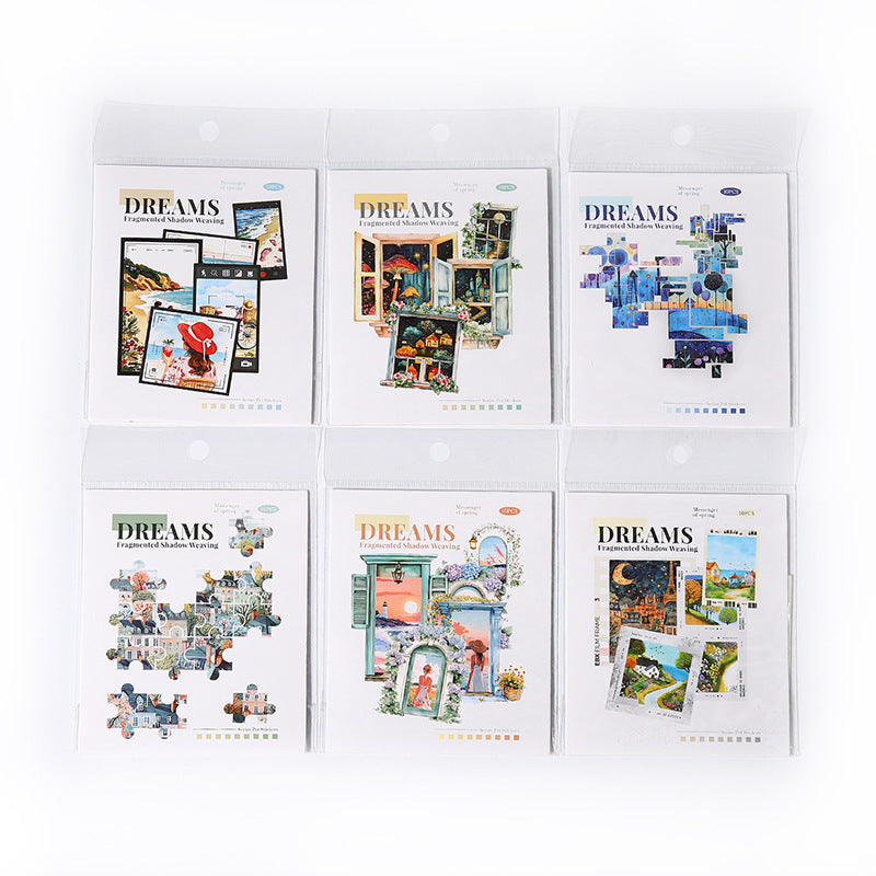 10pcs dream puzzle sticker pack (MLS25061705)
