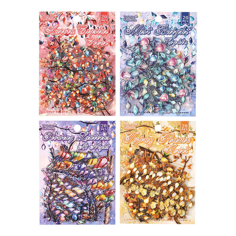 20pcs flow light falling sticker pack (MLS25052404)