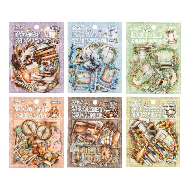 40pcs bookstore sticker pack (MLS25050603)