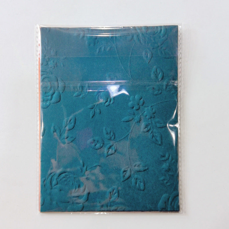 10pcs dark rose embossed  paper pack (P25041102)