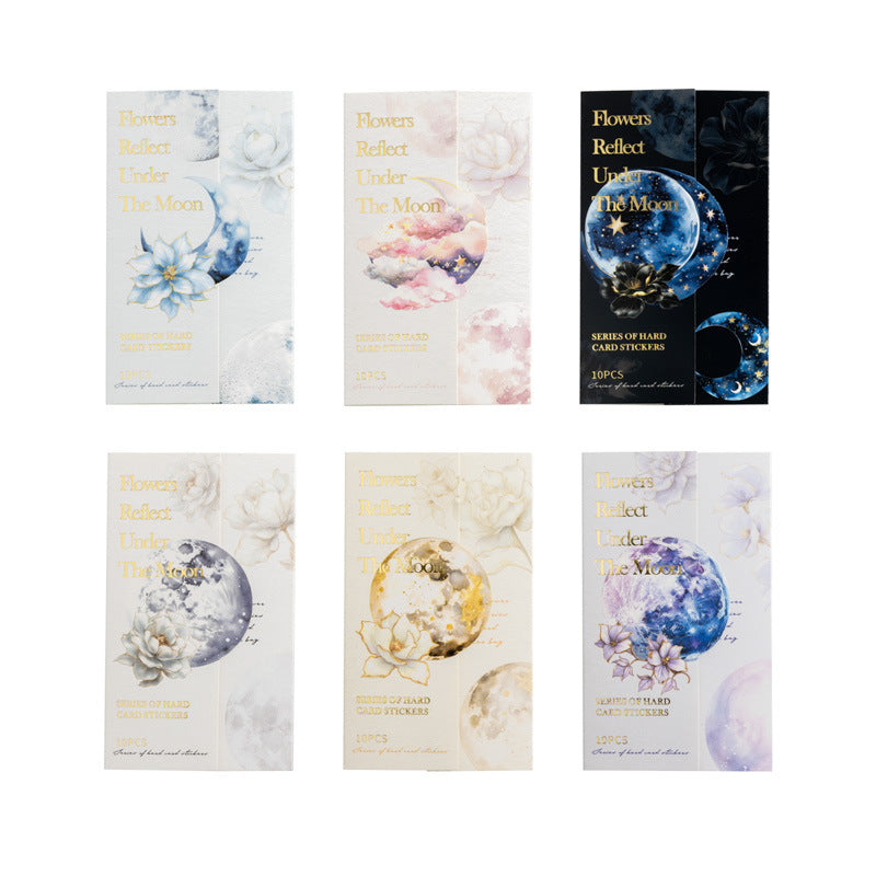 10pcs moon cloud sticker pack (MLS25051202)
