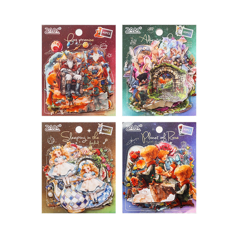 40pcs Alice and Prince PET-sticker pack (MLS25062807)