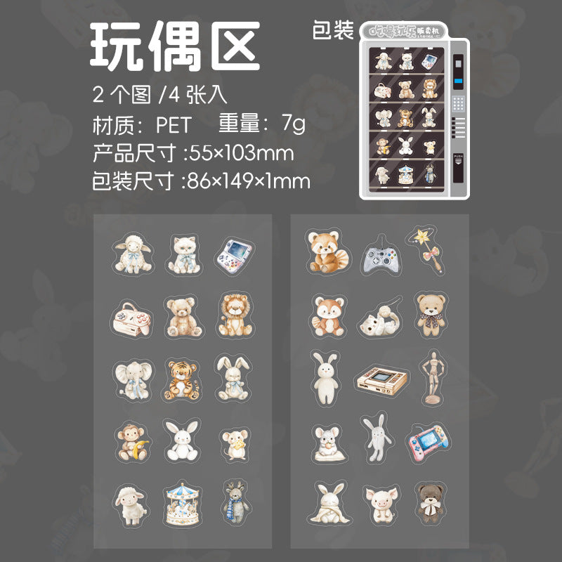 4pcs food pre-cut sticker pack (MLS25050606)